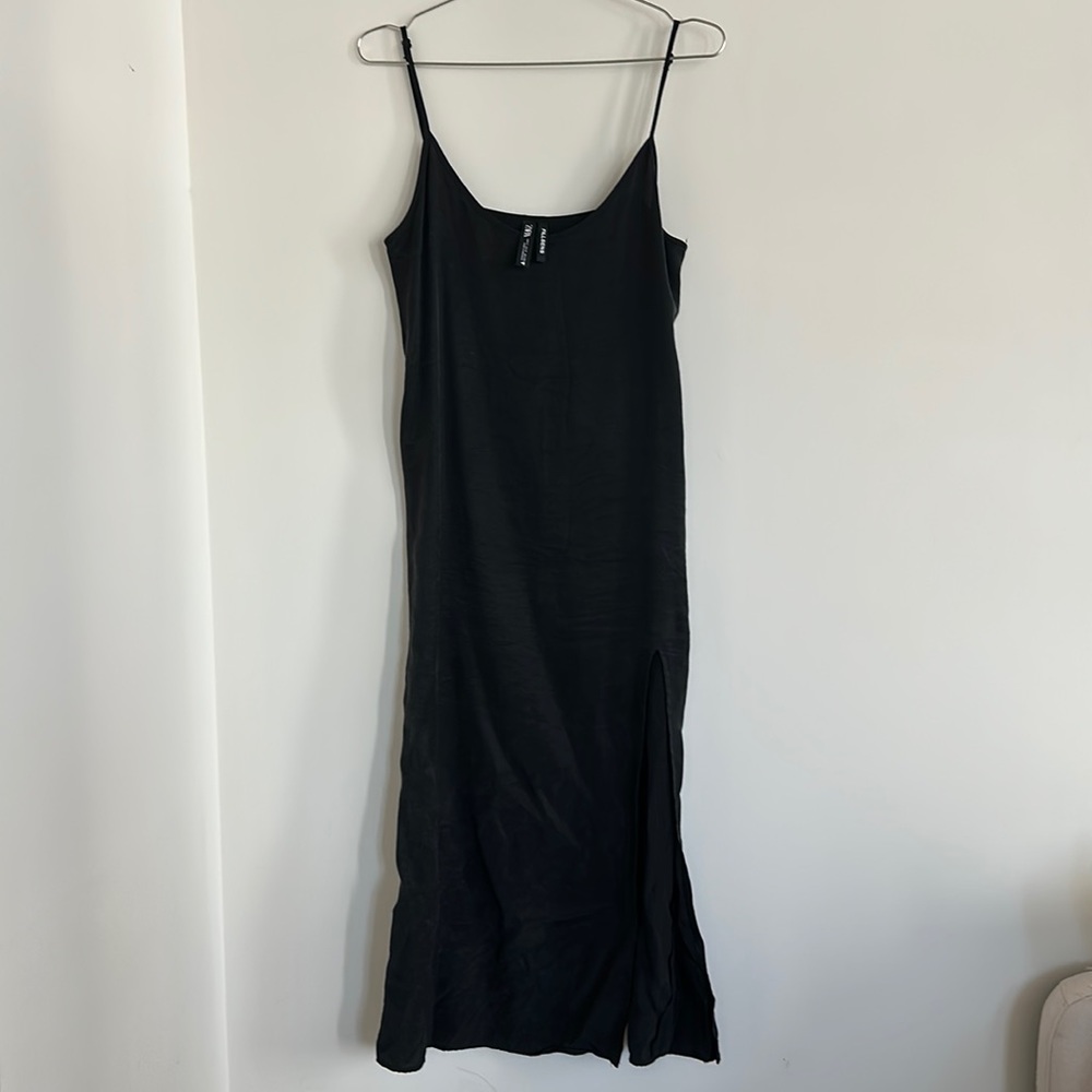 Zara black slip dress in Small